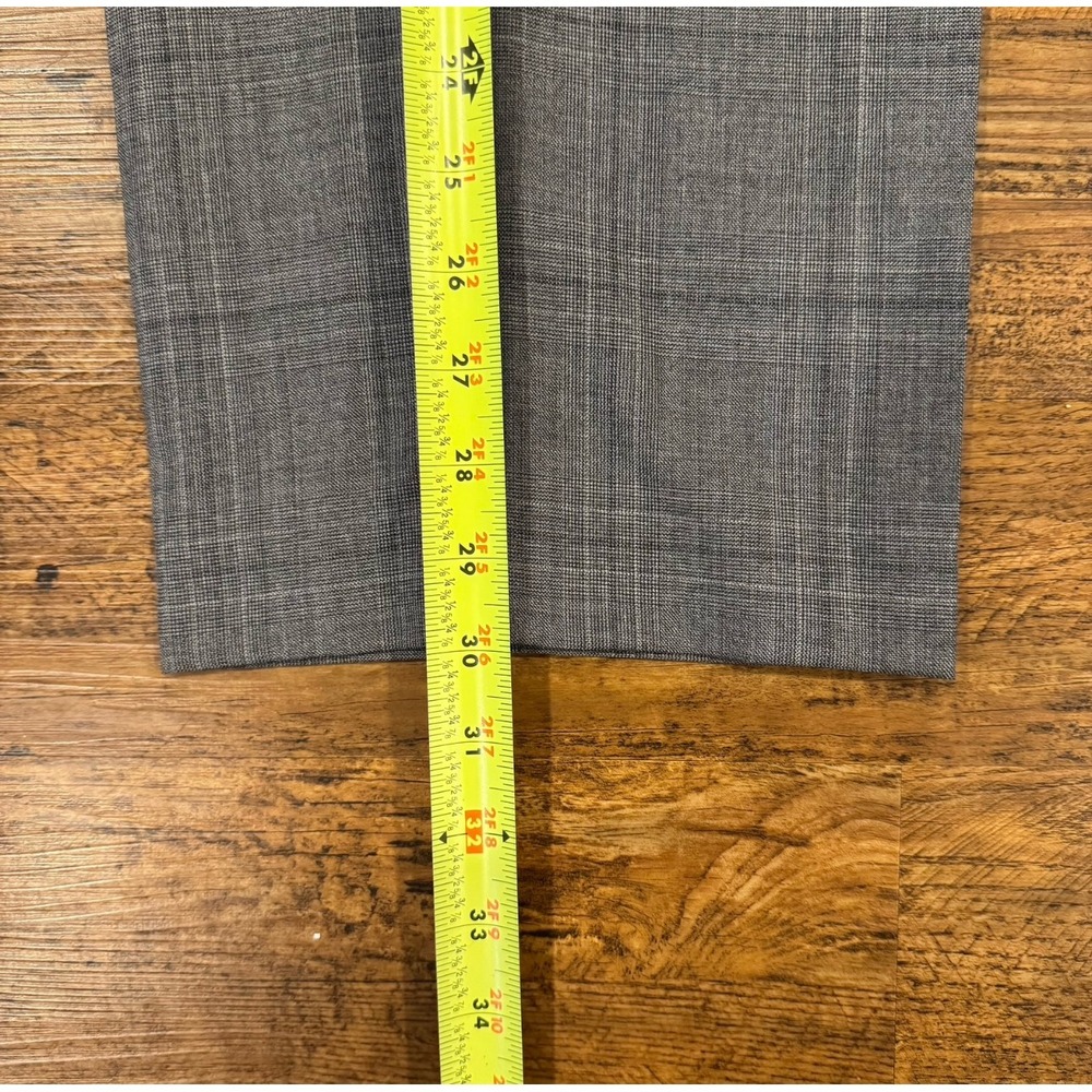 Lauren Ralph Lauren UltraFlex Gray Plaid Wool Blend Classic Dress Pant Men 44x30 - Picture 9 of 9